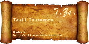 Teufl Zsuzsanna névjegykártya